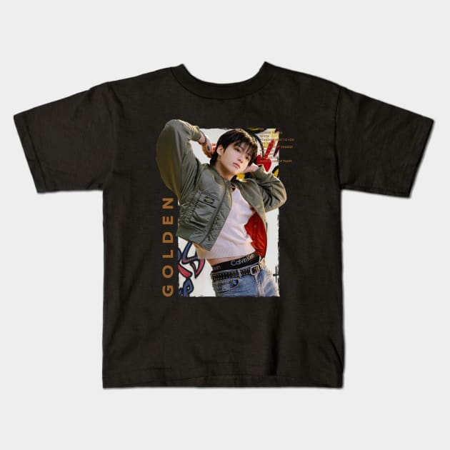 Jungkook Golden Kids T-Shirt by WacalacaW